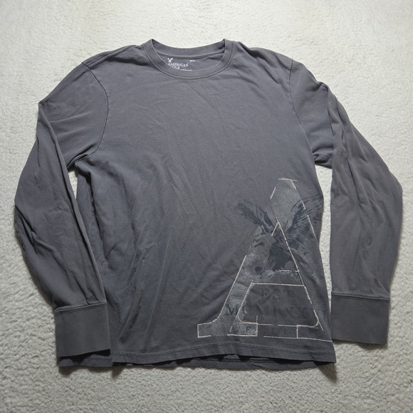 American Eagle Outfitters Other - American Eagle Outfitters Gray Graphic Long Sleeve Tee Shirt Mens XL